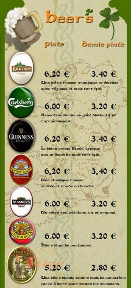 Molly Malone's — carte page 4