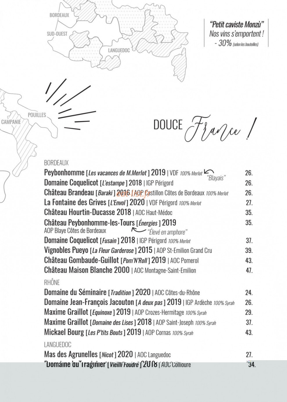 Monzù Promenade — carte page 14