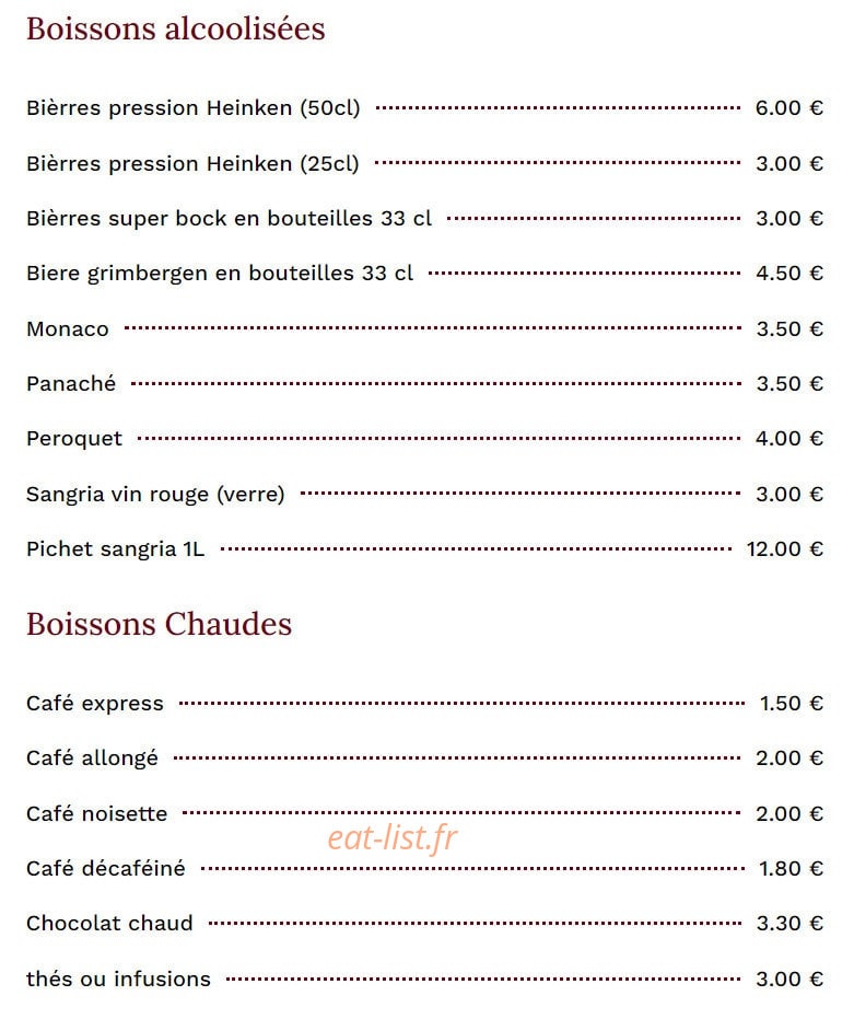 Morues Tapas — carte page 4
