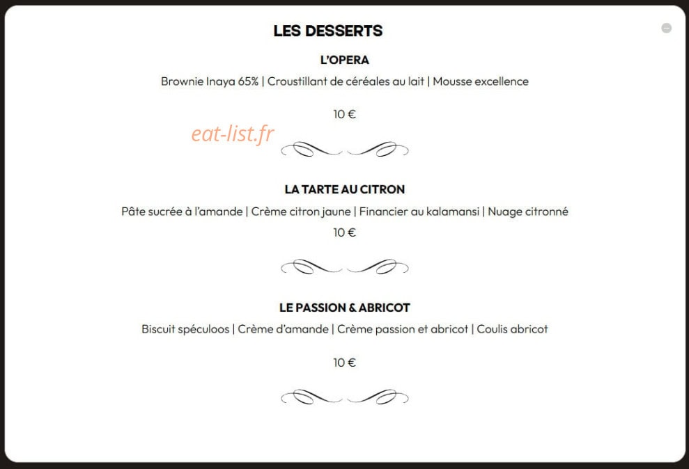 Mundo restaurant — carte page 3