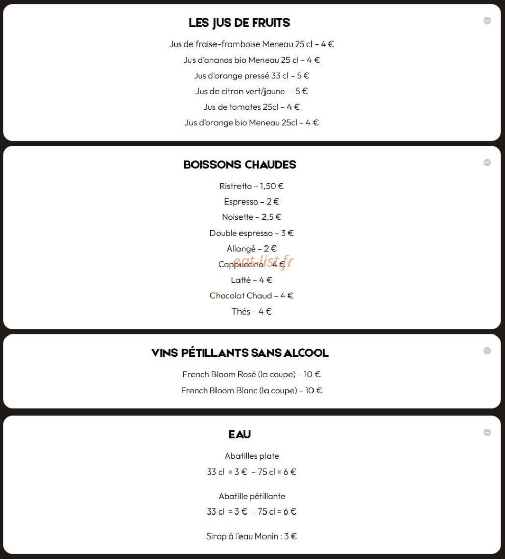 Mundo restaurant — carte page 5