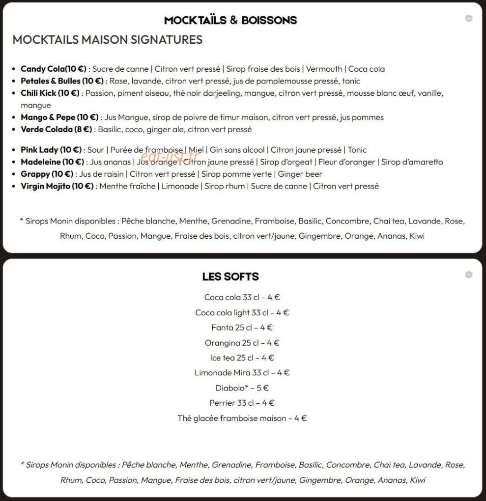 Mundo restaurant — carte page 4