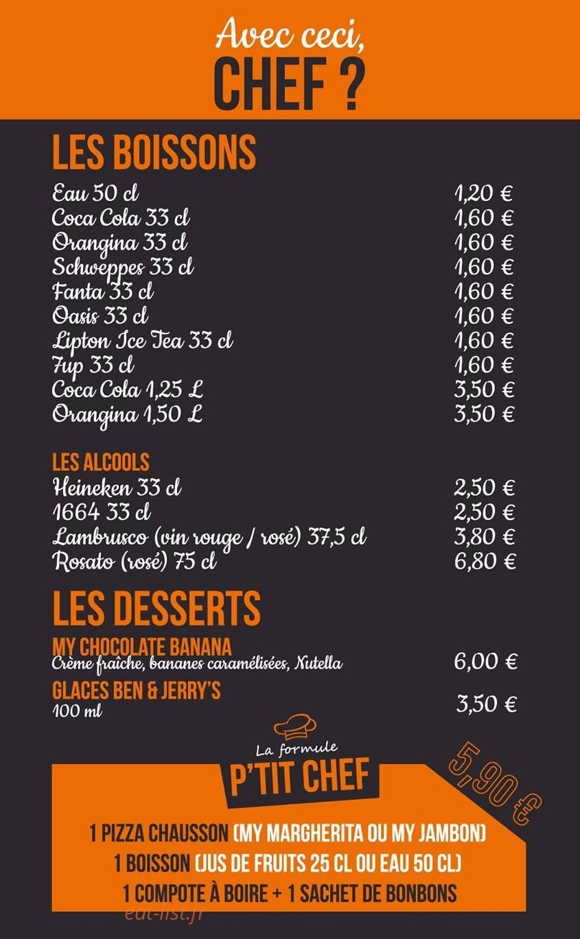 My Pizza — carte page 4