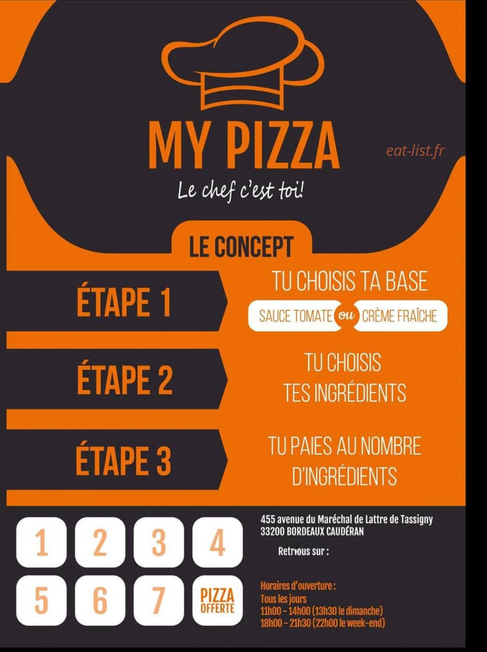 My Pizza — carte page 1