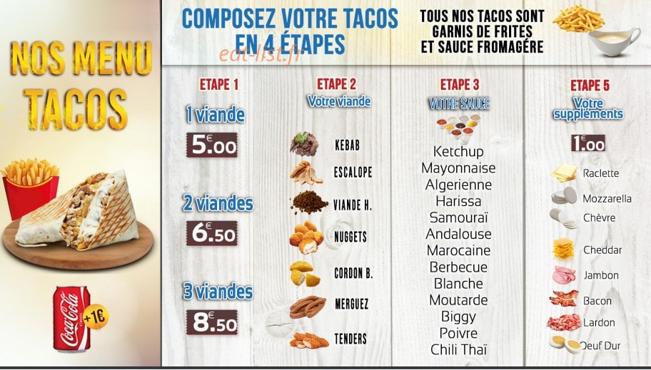 My Tacos — carte page 7