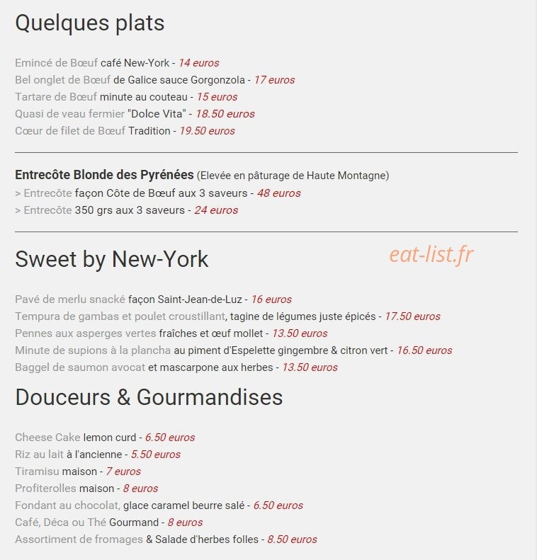 New York — carte page 2