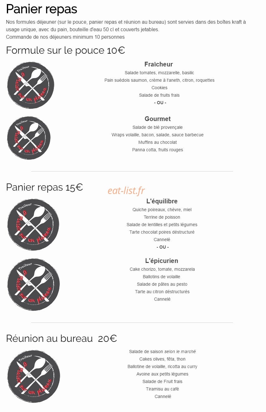 O' Plaisir gourmand — carte page 3