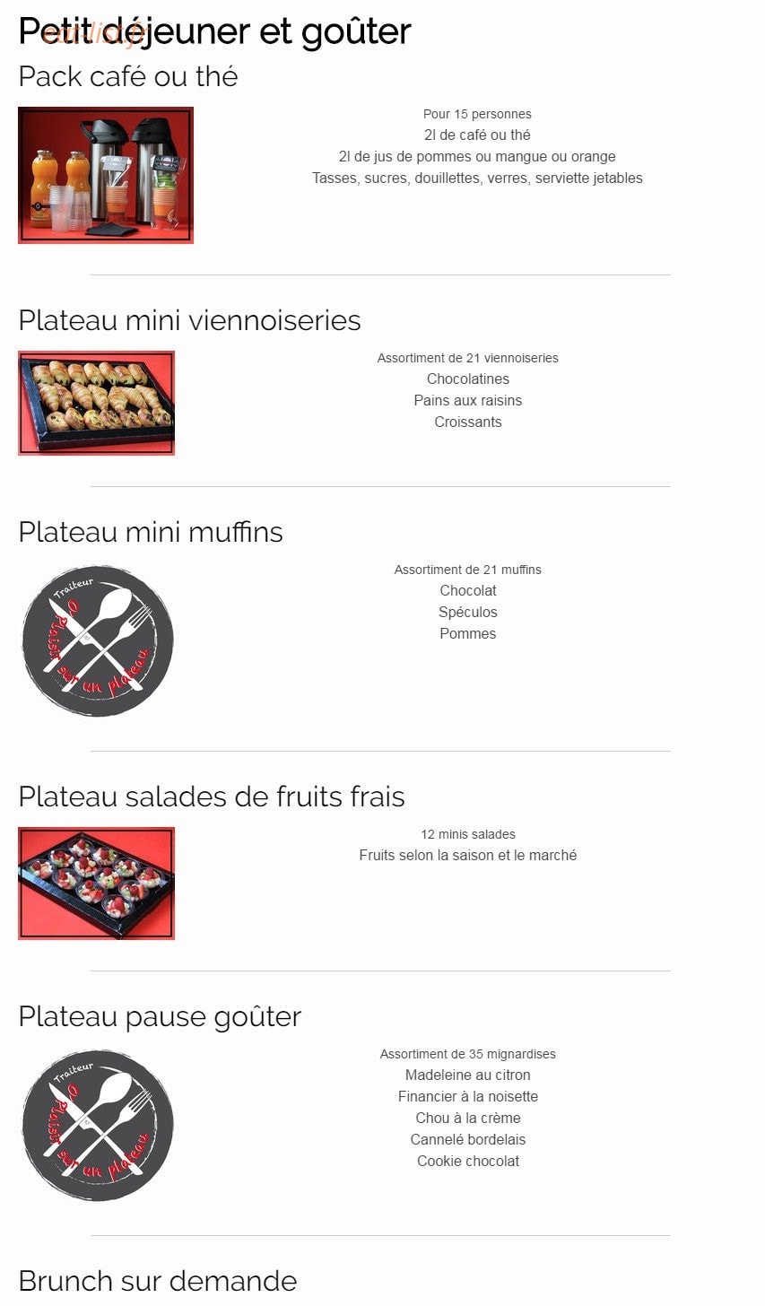 O' Plaisir gourmand — carte page 4
