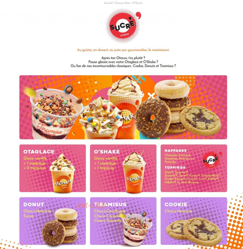 O'tacos — carte page 4