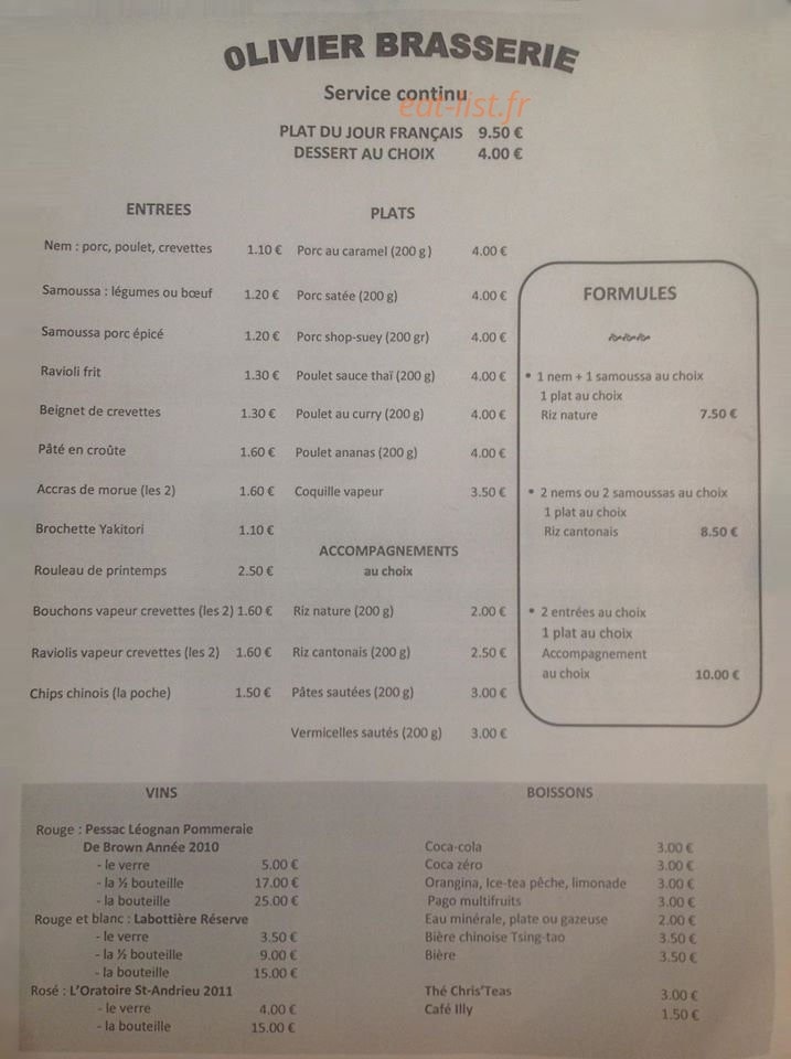 Olivier Traiteur — carte page 2