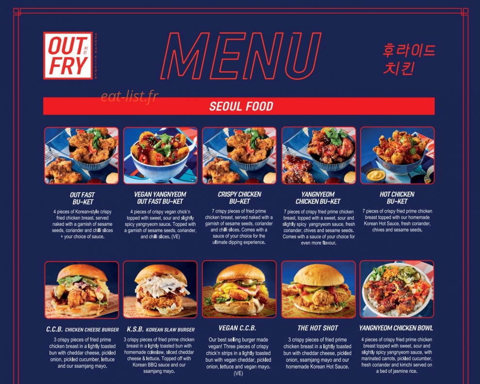 Out Fry — carte page 1
