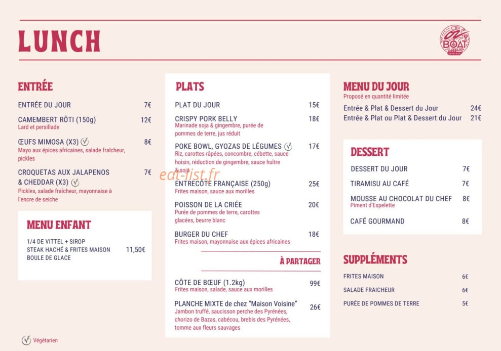 Oz Boat — carte page 2