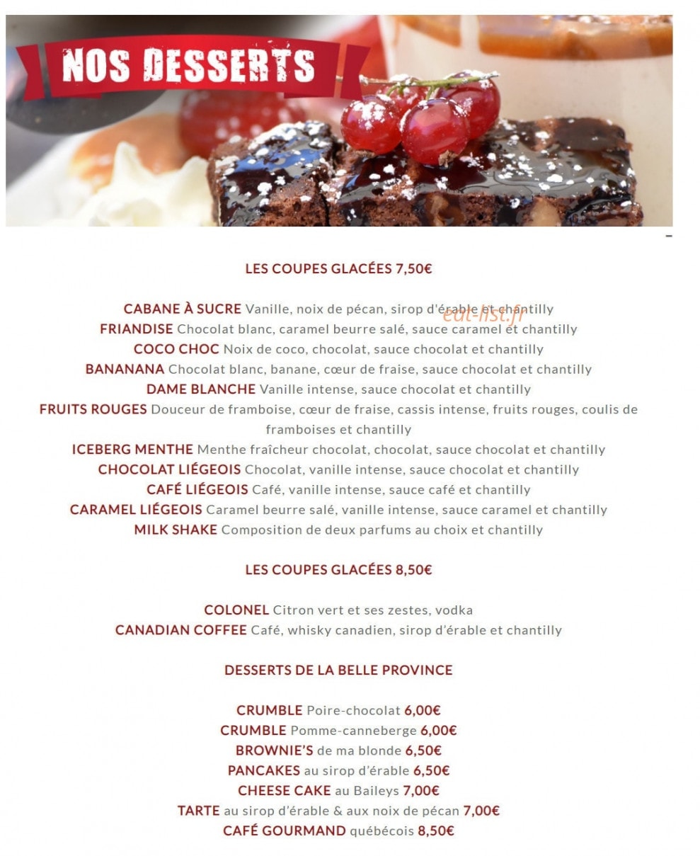 P'tit Québec Café — carte page 9