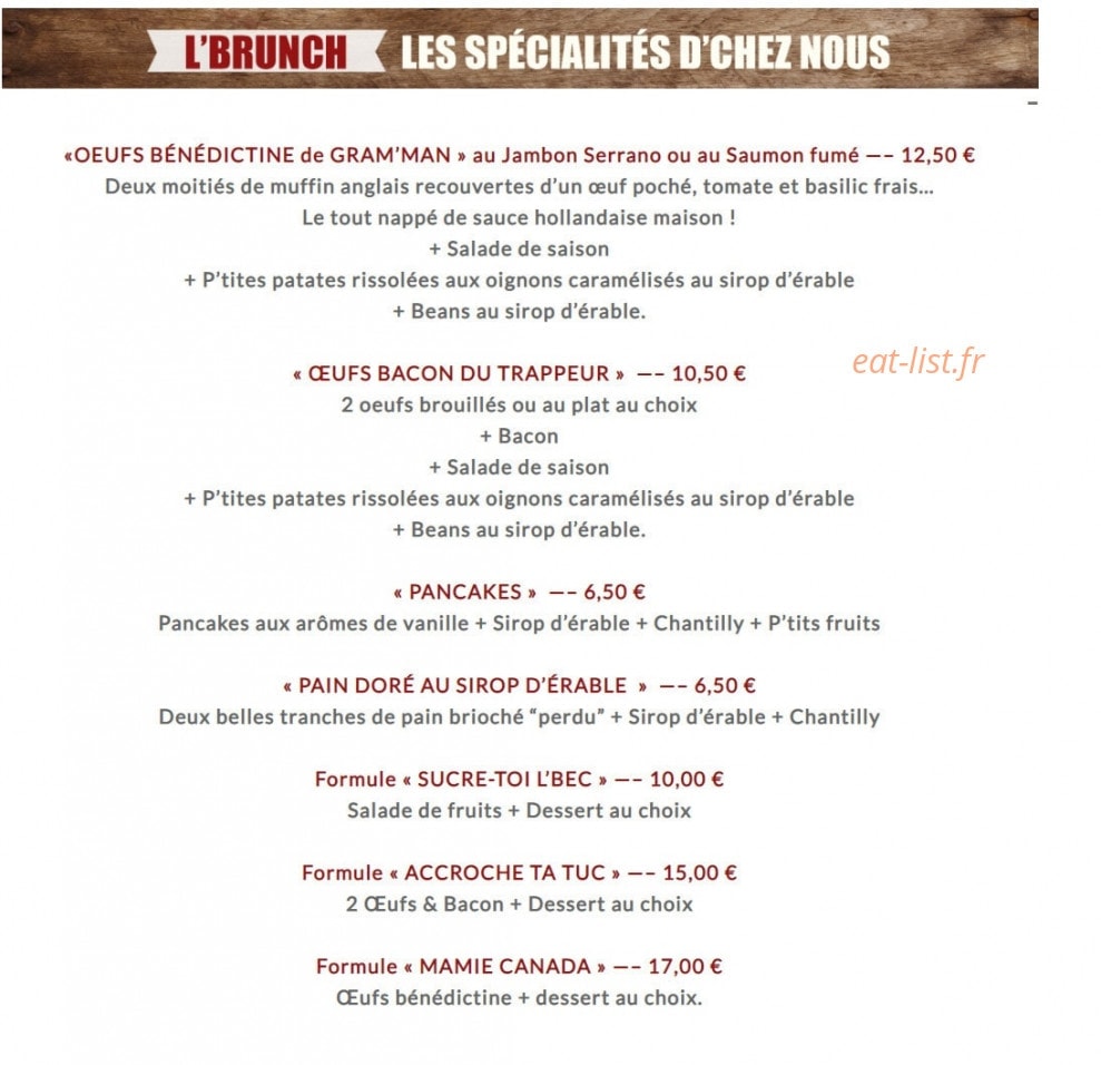 P'tit Québec Café — carte page 10