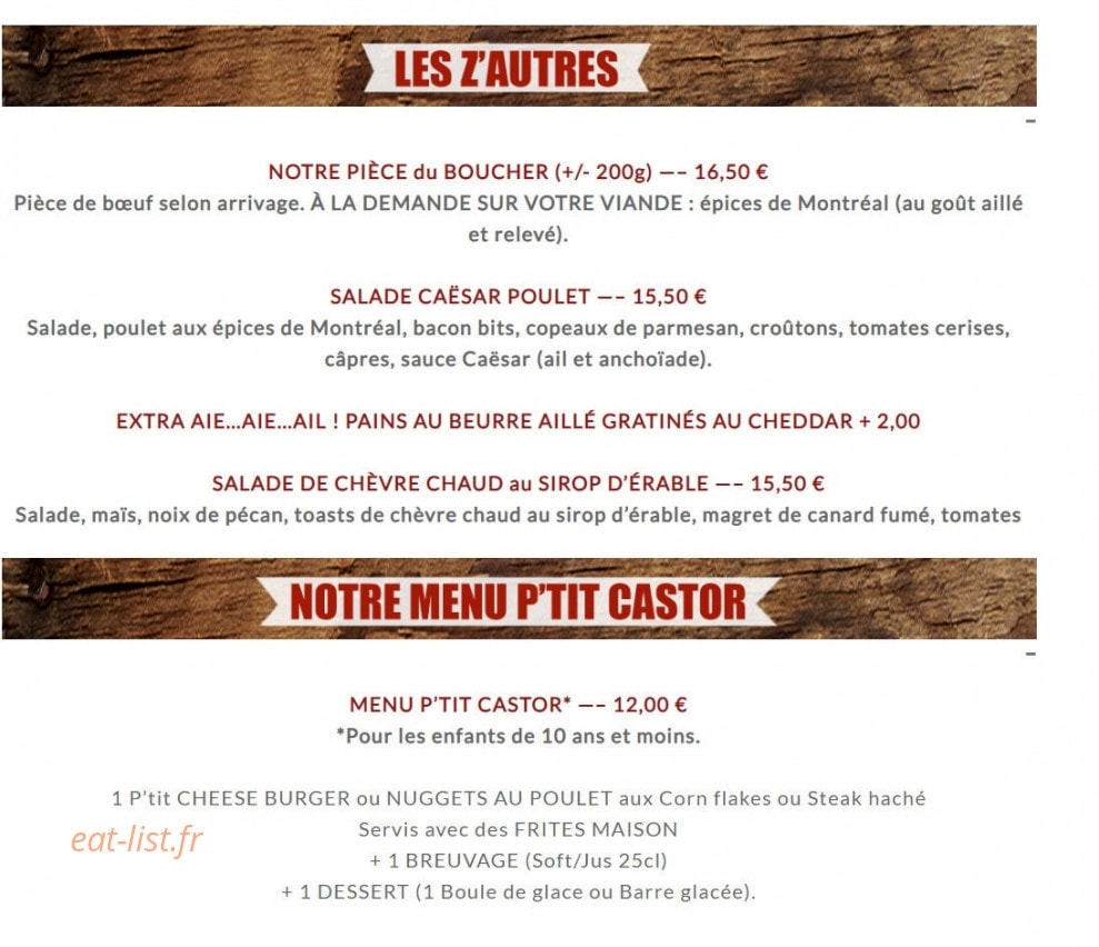 P'tit Québec Café — carte page 12