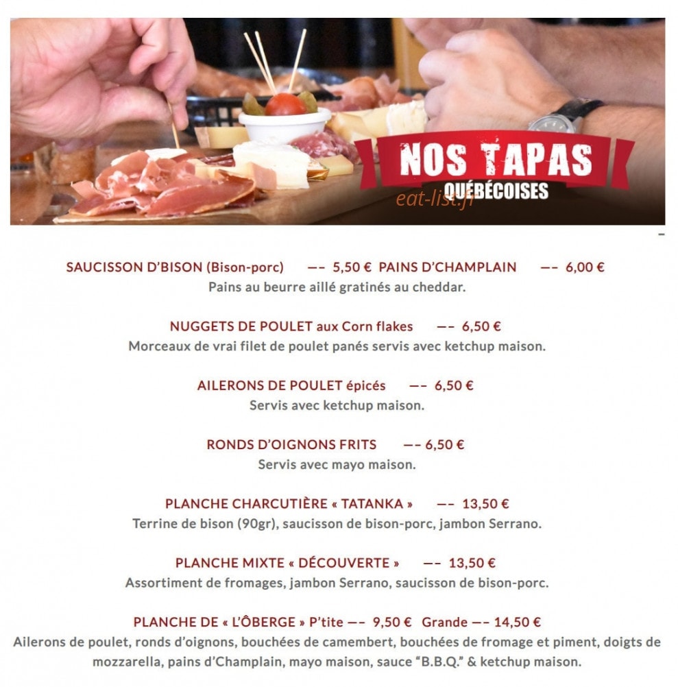 P'tit Québec Café — carte page 6