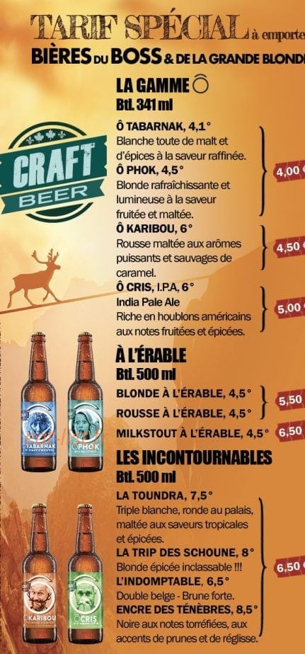 P'tit Québec Café — carte page 16