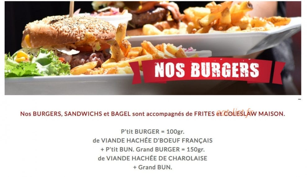 P'tit Québec Café — carte page 1