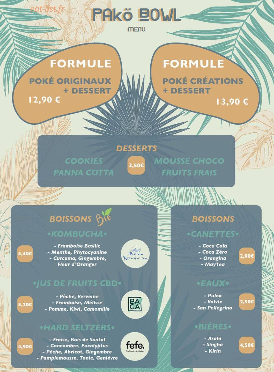 Pako Bowl — carte page 1