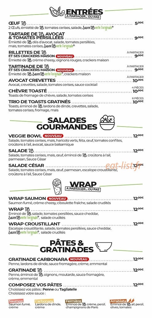 PB Poulet Braisé — carte page 1