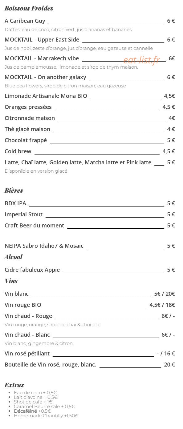 Peter Coffee Shop — carte page 5