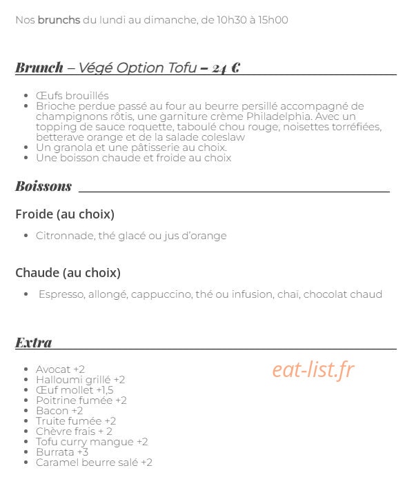 Peter Coffee Shop — carte page 3