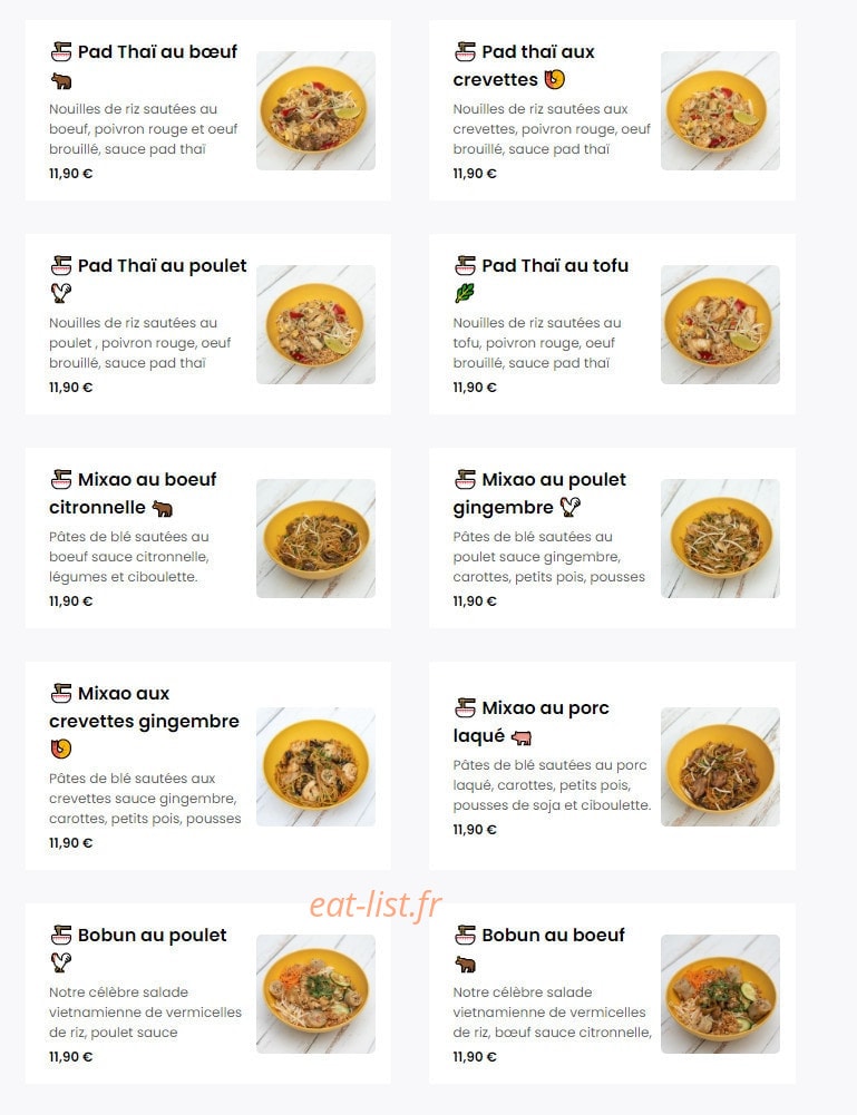 Phood — carte page 2