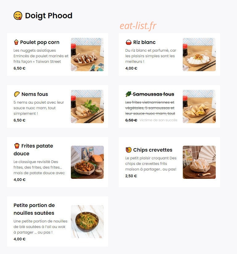 Phood — carte page 4