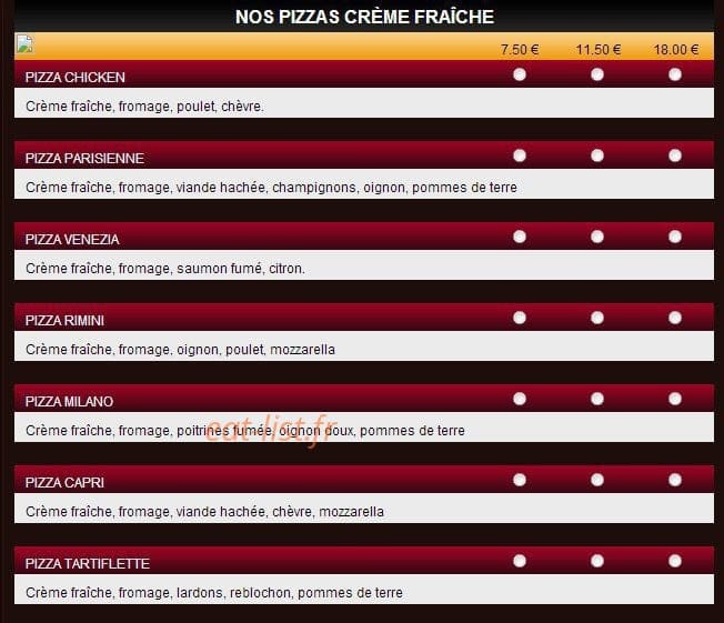 Pizza Andiamo — carte page 6