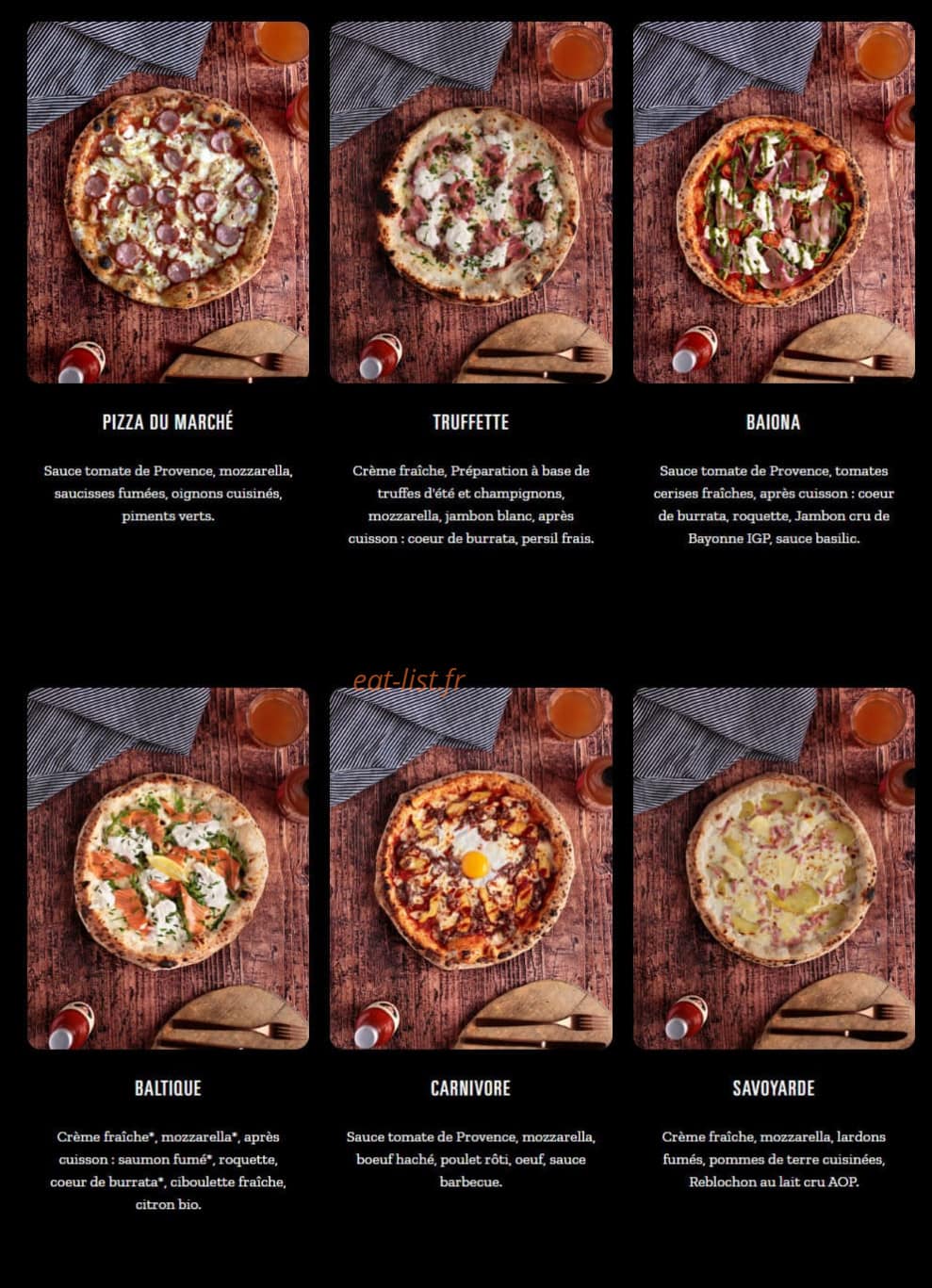 Pizza Cosy — carte page 1