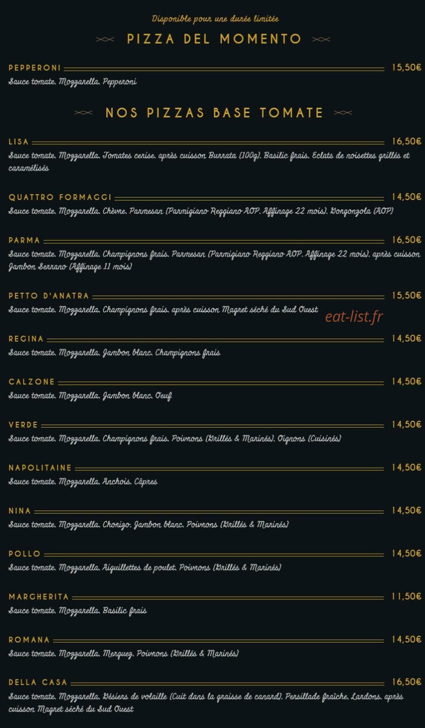 Pizza Del Passato — carte page 1