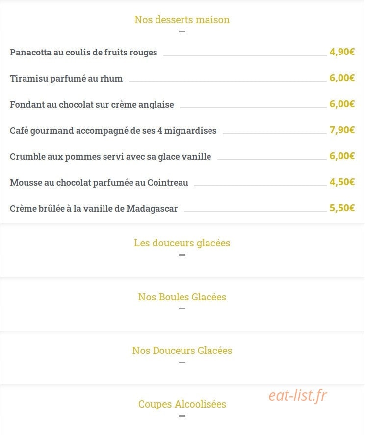 Pizzeria la Mama — carte page 6