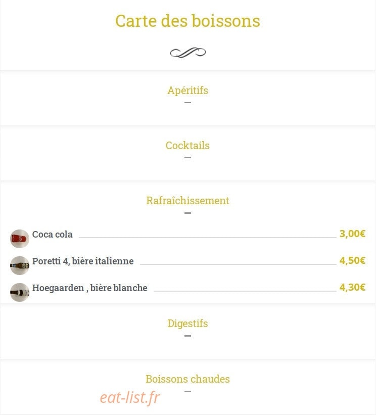 Pizzeria la Mama — carte page 1