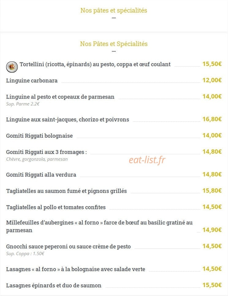 Pizzeria la Mama — carte page 3