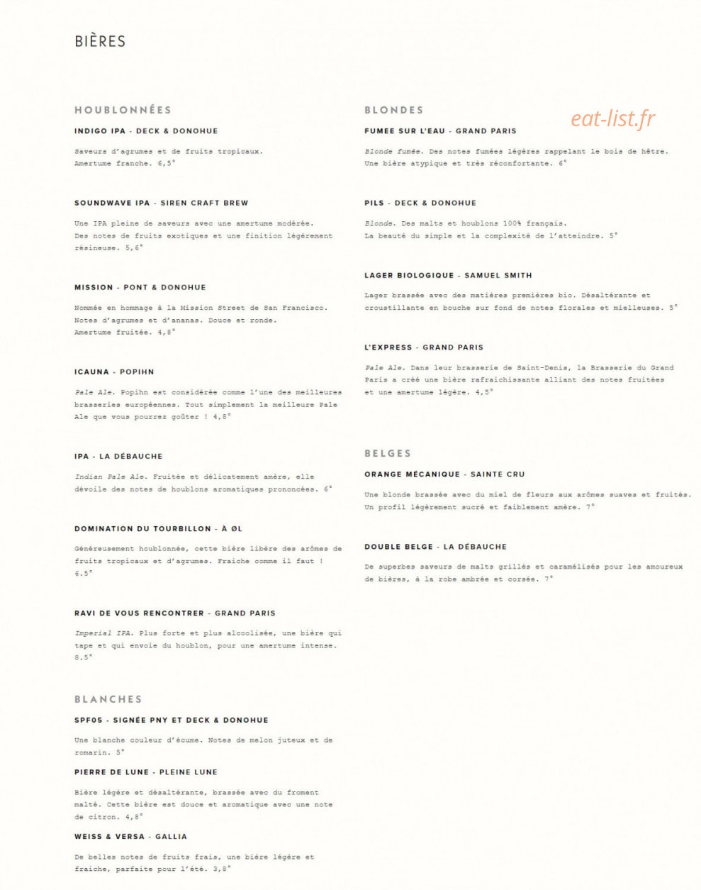 Pny Burger — carte page 4