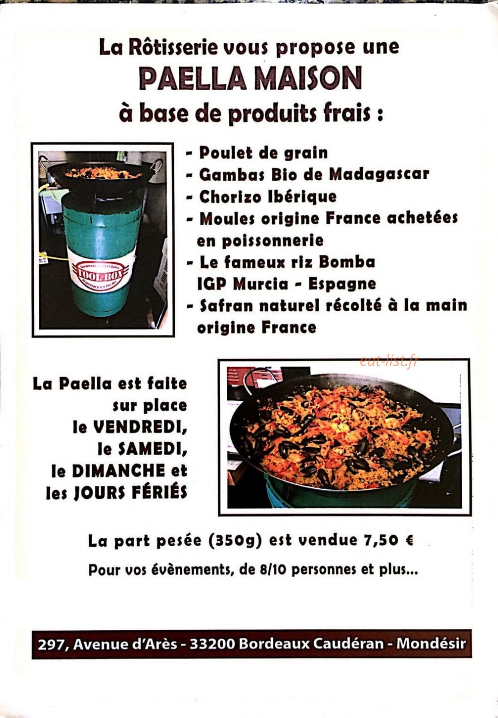 Poulet D'antan — carte page 2