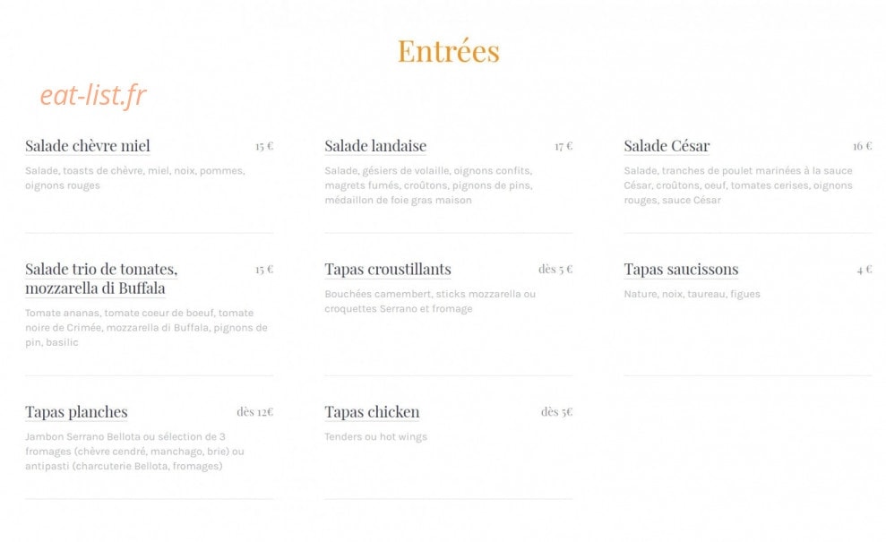 Pub Saint Aubin — carte page 2