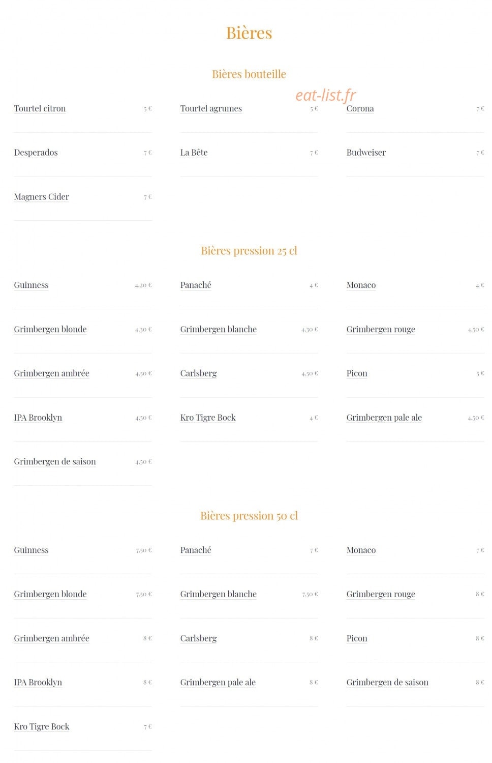 Pub Saint Aubin — carte page 7