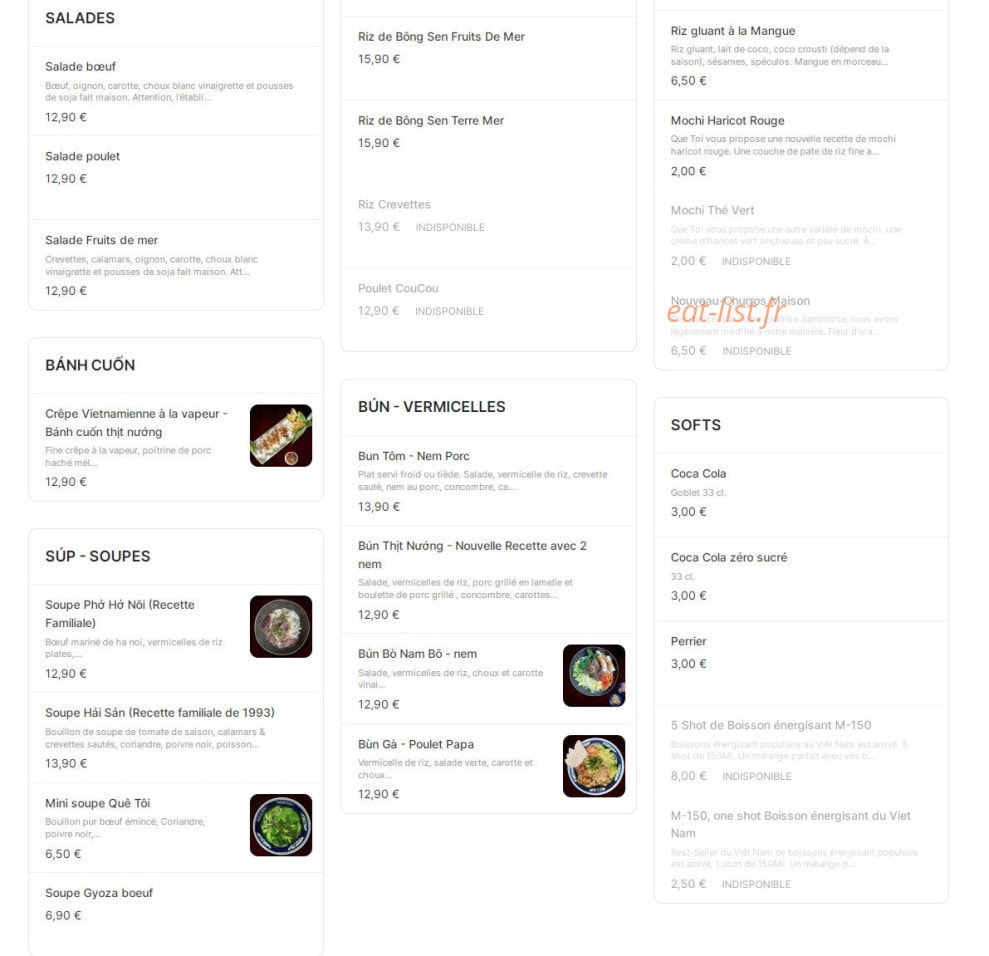 Que Toi — carte page 2