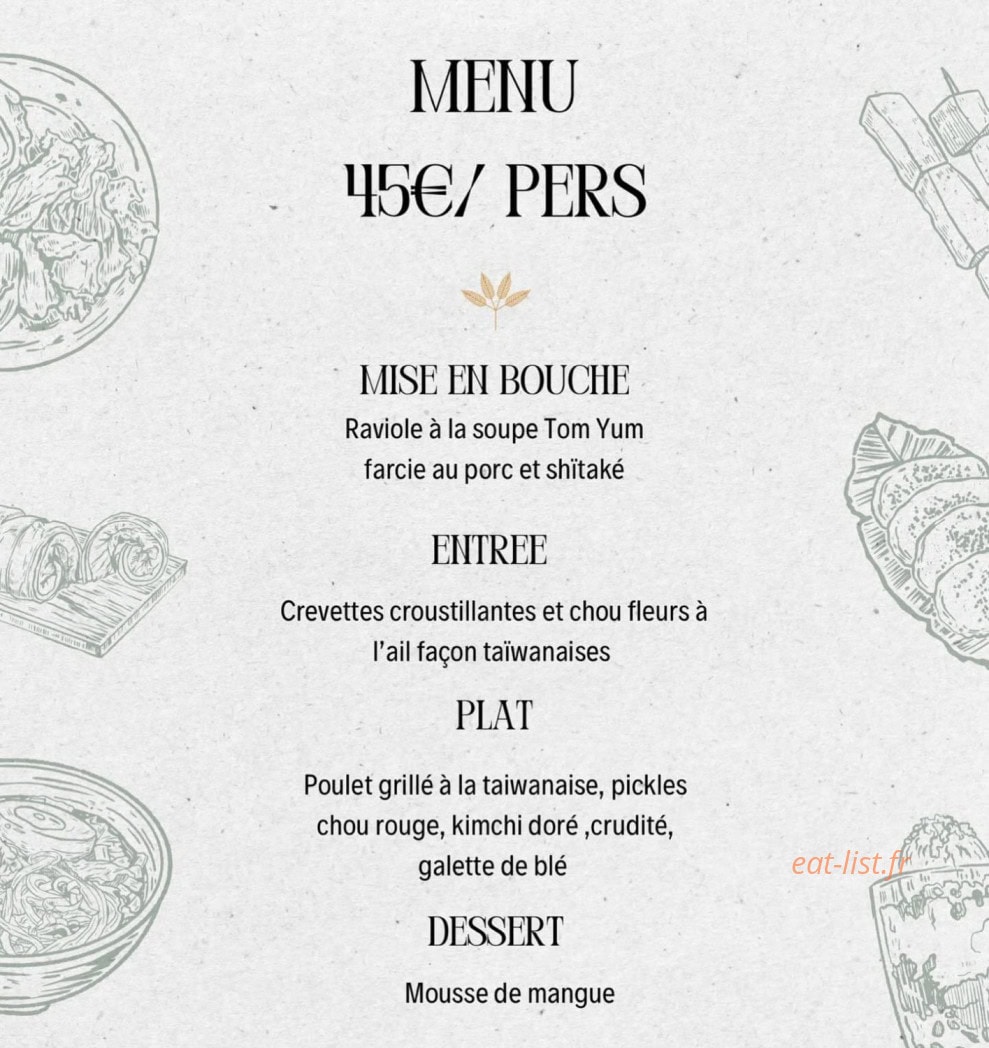 Restaurant Bui Bui — carte page 1