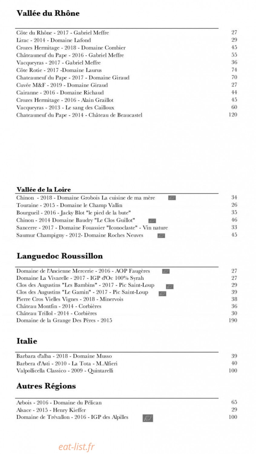 Restaurant LouLou. — carte page 4