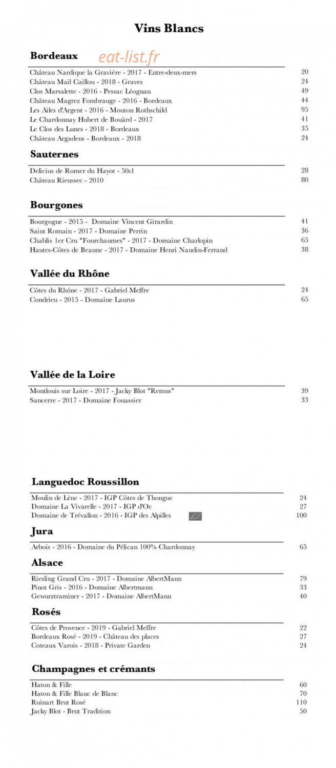 Restaurant LouLou. — carte page 5