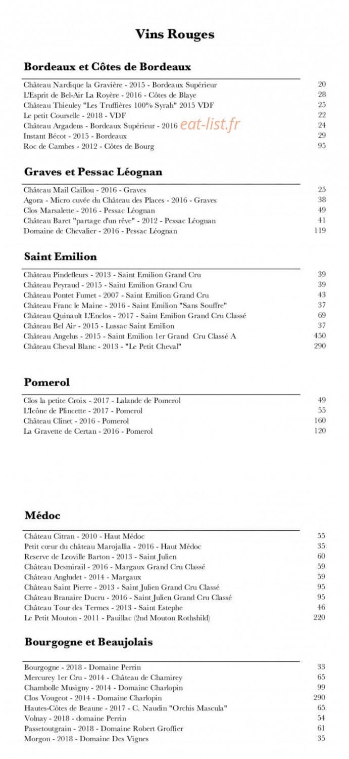 Restaurant LouLou. — carte page 3