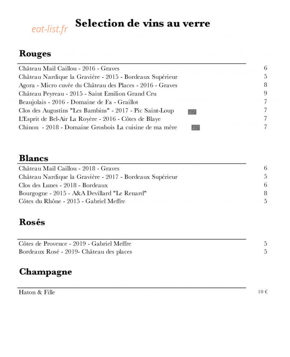 Restaurant LouLou. — carte page 2