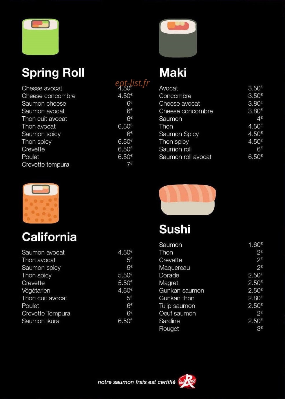 Restaurant yumi — carte page 4
