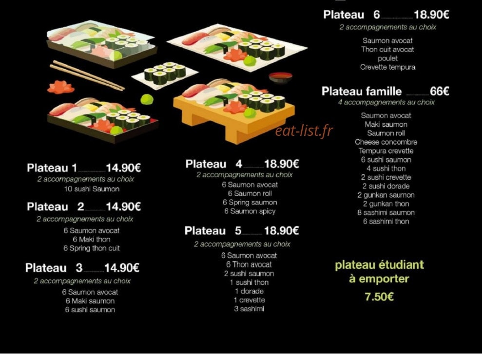 Restaurant yumi — carte page 2