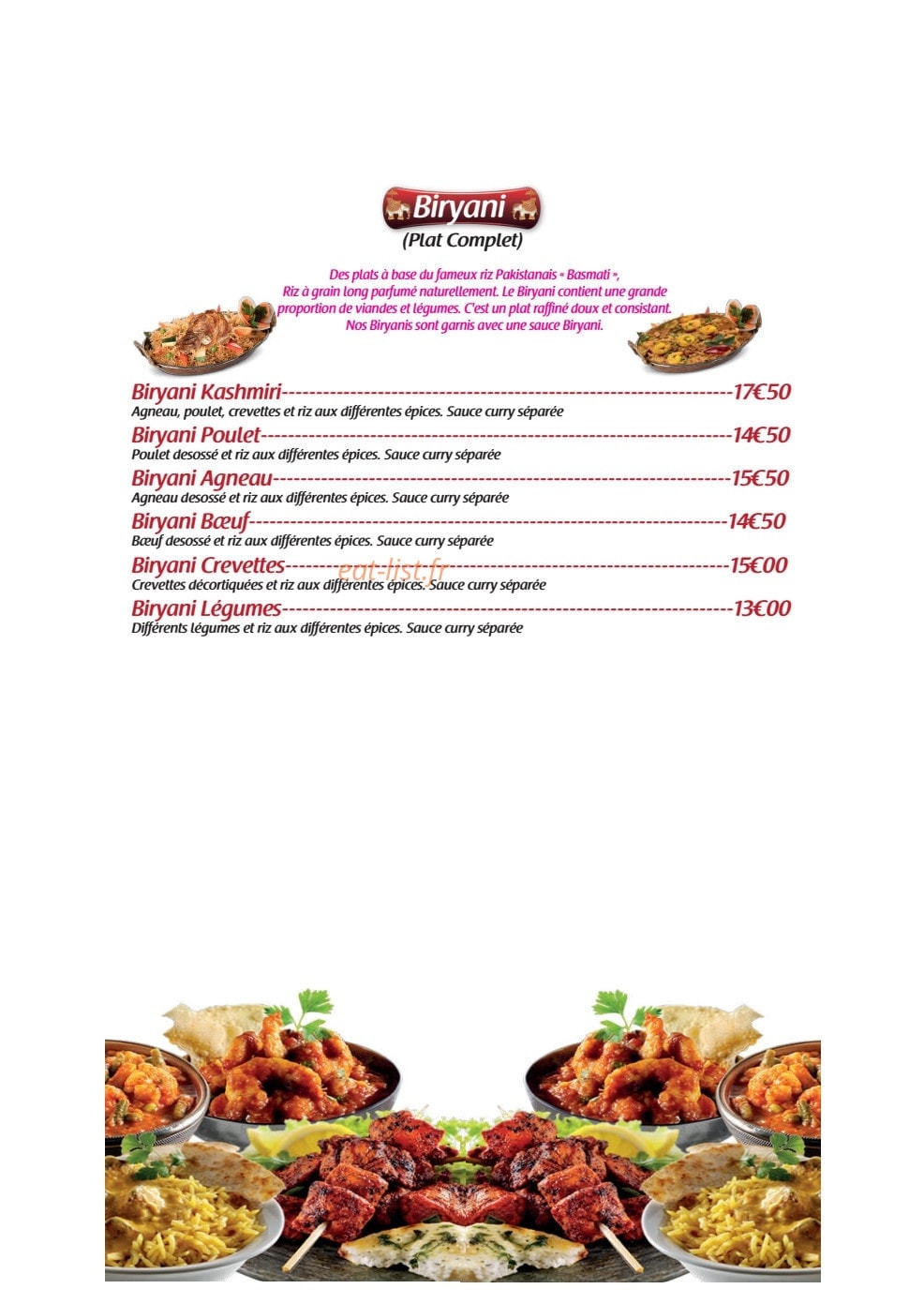Royal Indien — carte page 3