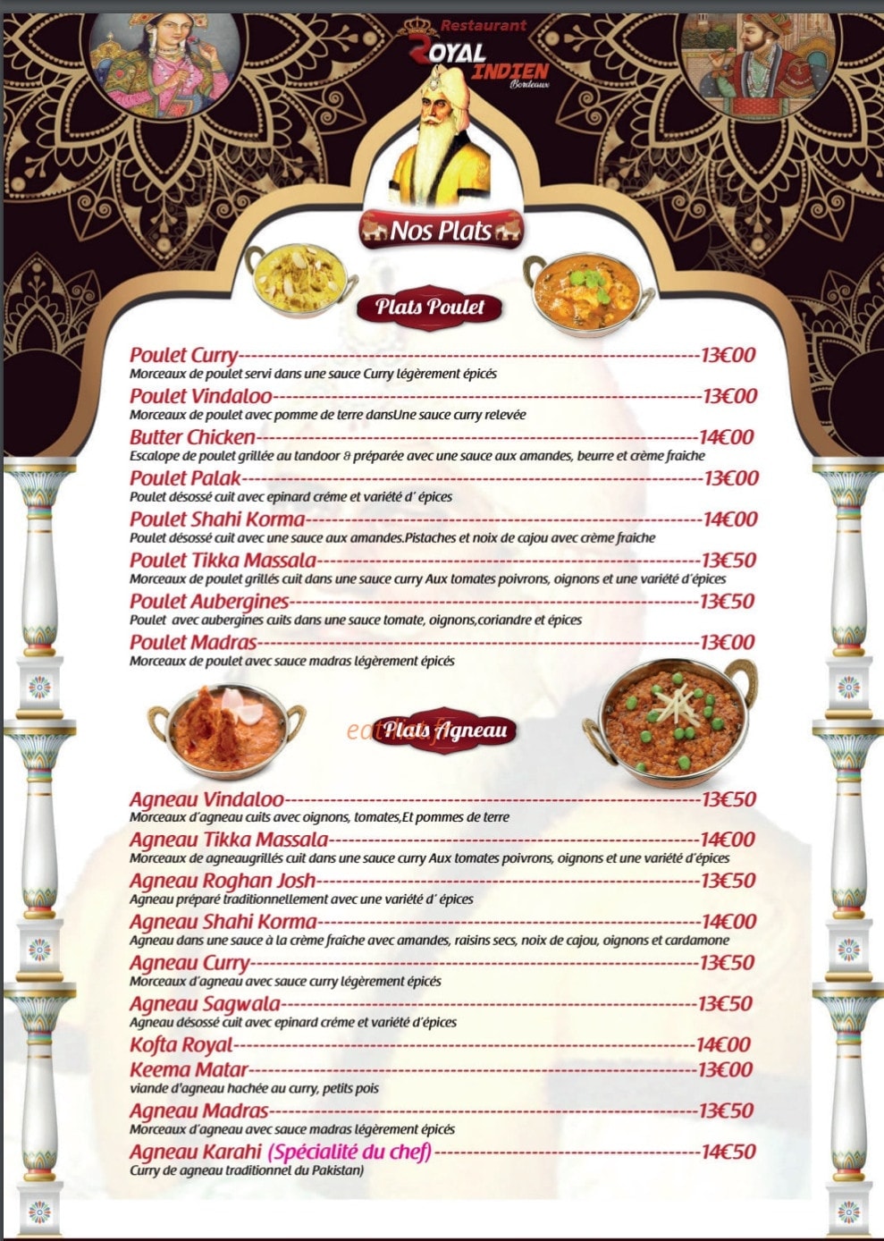 Royal Indien — carte page 2