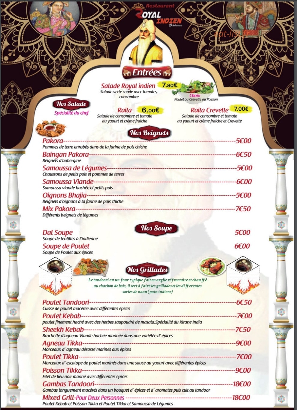 Royal Indien — carte page 1