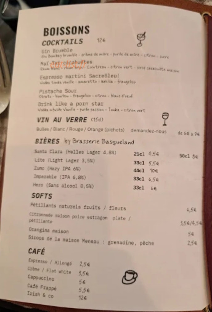 Sacre Bleu! — carte page 6